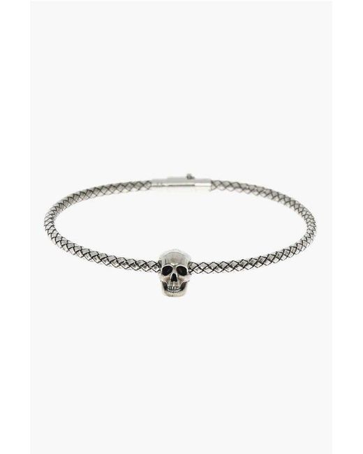 Alexander McQueen Multicolor Metal Bracelet With Skull Charm for men