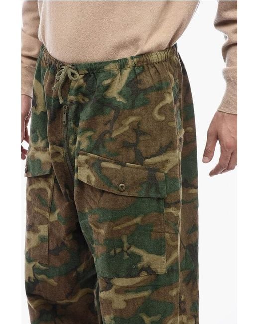 Givenchy Green Camo Cargo Pants With Zip Detail for men