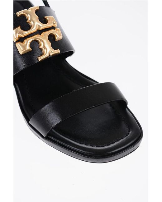 Black and gold tory burch sandals sale