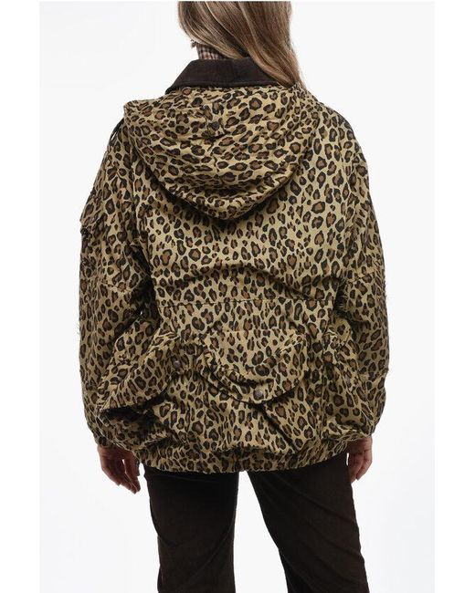 R13 Brown Utility Jacket With Animalier Pattern