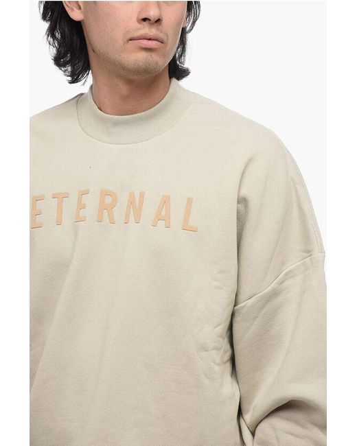 Fear Of God Natural Brushed Cotton Eternal Sweatshirt With Embossed Print for men