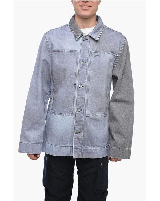 Objects IV Life Blue Two-Tone Denim Jacket for men