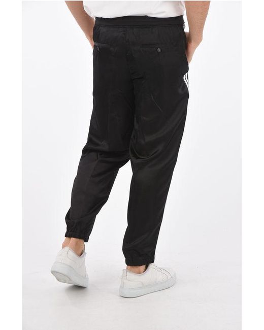 Neil Barrett Black Easy Fit Piping Pants for men