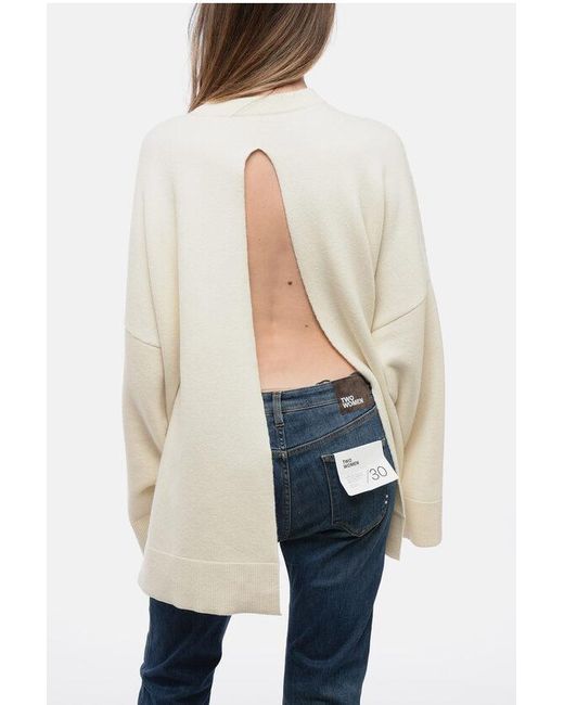 Loewe Natural Crew Neck Oversized Pure Cashmere Sweater