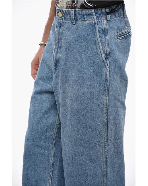 J.Press Blue Low-Waist Wide Leg Jeans 27Cm for men