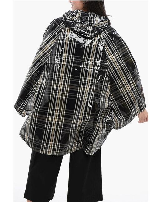 Woolrich Black Checkered Hawthorn Raincoat