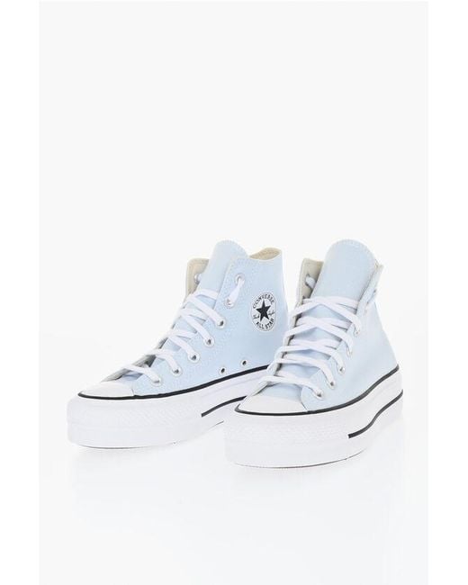 Converse Blue All Star Chuck Taylor Two-Tone Fabric Lift High-Top Sneakers