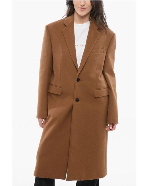Céline Brown Wool Long Coat