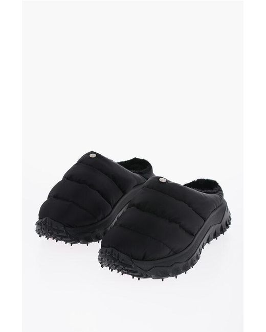 Moncler Black Quilted Puffer Trail Mules for men