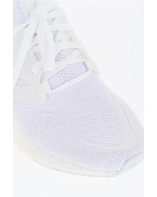 Adidas White Breathable Fabric Ultraboost 22 Low Top Sneakers