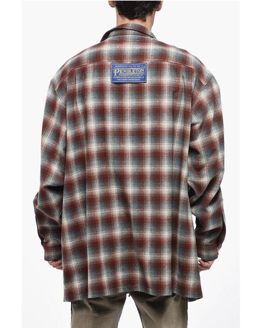 Maison Margiela Multicolor Checkered Wool Casual Shirt for men