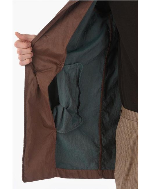 Corneliani Brown Cc Collection O. Wear Hidden Closure Balmacaan Coat for men