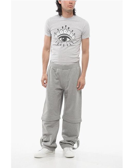Givenchy Gray Brushed Cotton Sweatpants With Suspenders for men