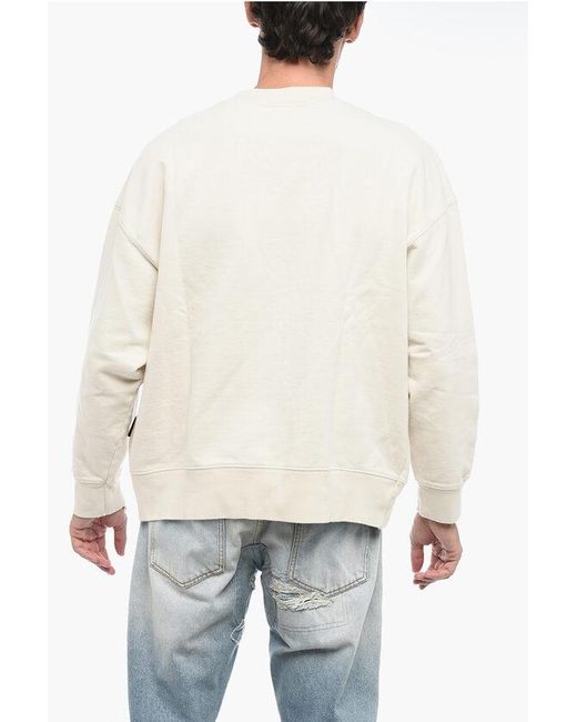 Palm Angels White Oversized Concert Sweatshirt With Print for men