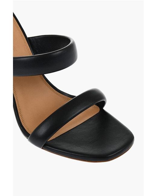 Off-White c/o Virgil Abloh Black Leather Allen Sandals With Heel 11 Cm
