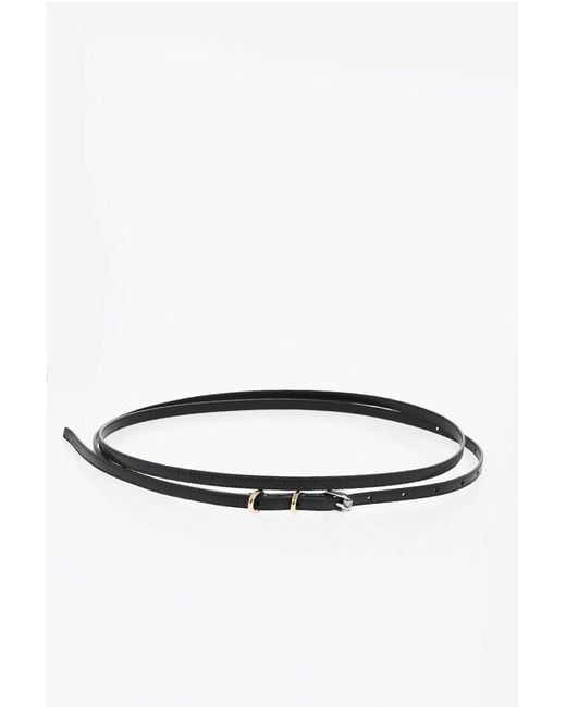Givenchy Black Slim-Fit Belt Voyou Leather 10Mm