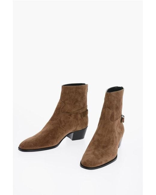 Céline Multicolor Suede Leather Isaac Boots With Buckle Details for men