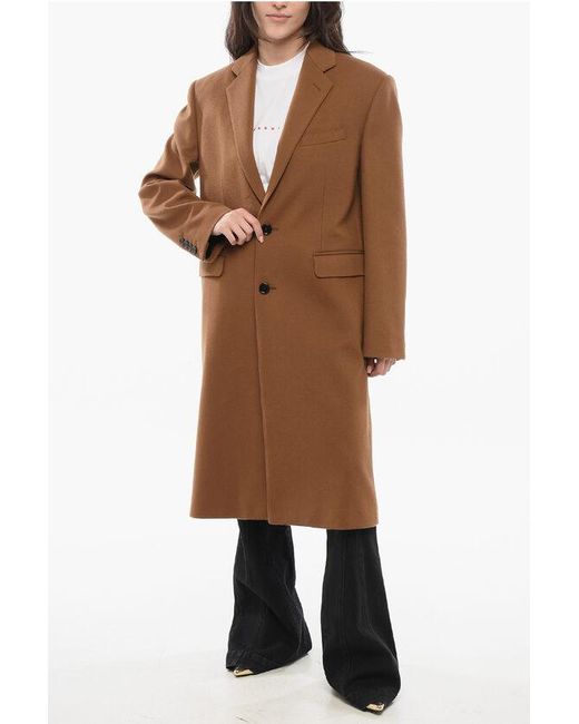 Céline Brown Wool Long Coat