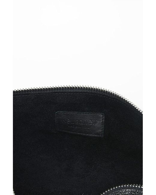 Neil Barrett Black Leather Thunderbolt Pen Case for men