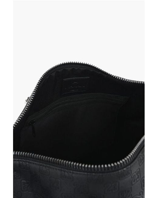 Nike Black Air Jordan Faux Leather Duffle Bag With All-Over Monogram for men