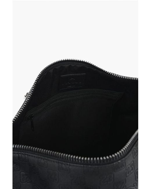 Nike Black Air Jordan Vegan Leather Duffle Bag With All-Over Monogram for men