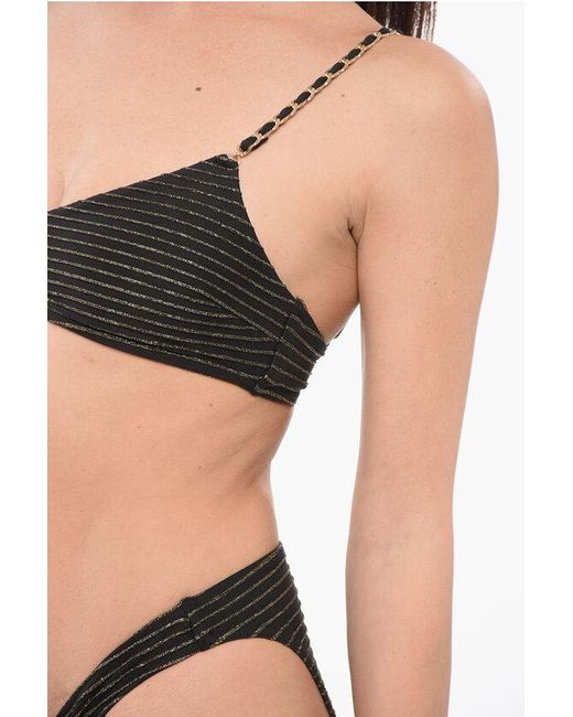 Zimmermann Black Lurex Waverly Chain Bikini Set