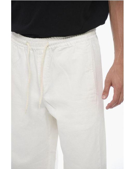 A.P.C. White Cotton Vincent Pants With Drawstring for men