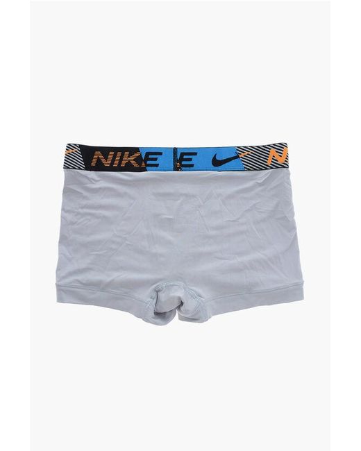 Nike Blue Set Of 3 Dri-Fit Boxer With Logoed Elastic Band for men