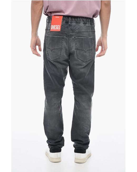 DIESEL Gray Joggjeans Distressed Krooley Jogger Denims for men