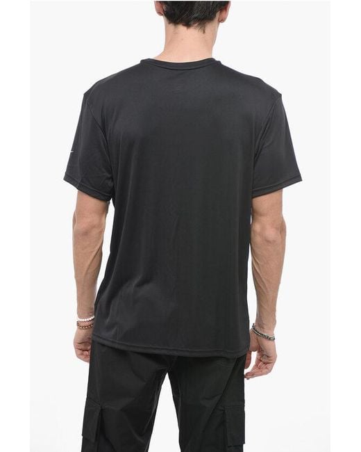 Nike Black Swim Crew Neck Dri-Fit T-Shirt With Printed Logo for men