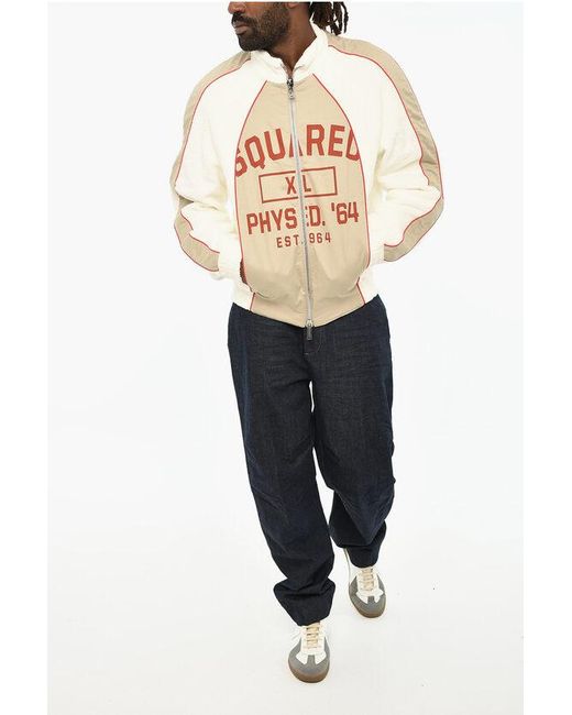 DSquared² Natural Terry Cotton Jacket With Front Zip Closure for men