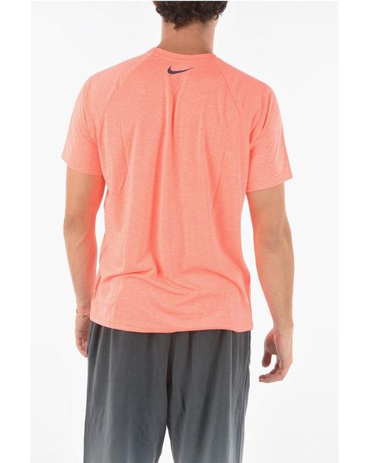 Nike Red Swim Crew-Neck Dri-Fit T-Shirt for men