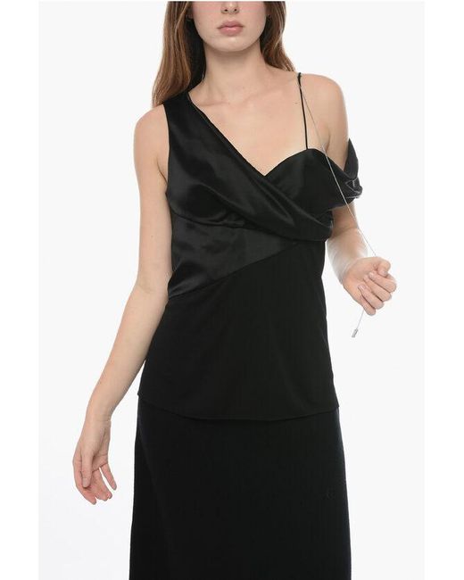 Loewe Black Draped Adymmetric Top