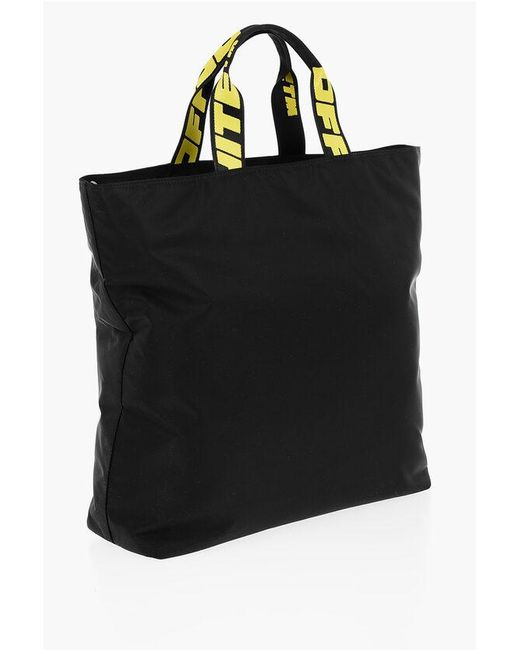 Off-White c/o Virgil Abloh Black Nylon Hardcore Tote Bag With Logoed Handles for men