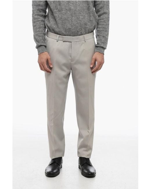 Dior Gray Wool Regular-Fit Pants for men