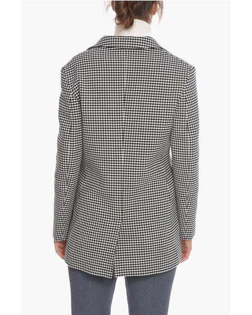 Marni Gray Wool-Houndstooth Reversible Blazer