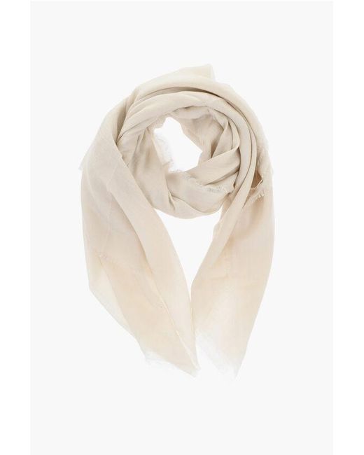 Givenchy White All Over Monogram Cashmere Scarf