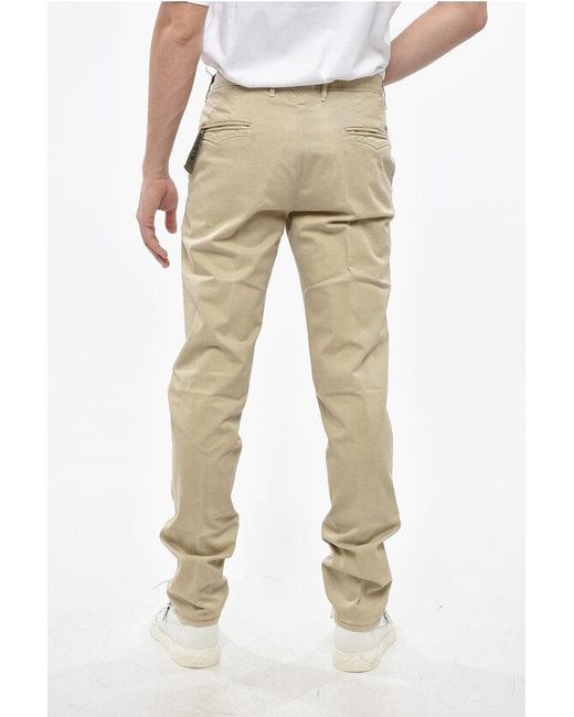 Incotex Slowear Slacks Stretch Cotton Slim Fit Chino Pants in Natural ...