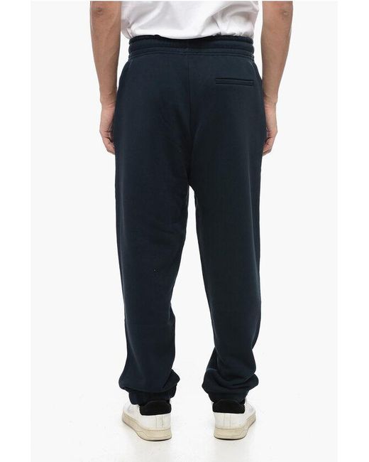 Armani Black Emporio Resort Cotton Sweatpants With Embroidered Patch for men