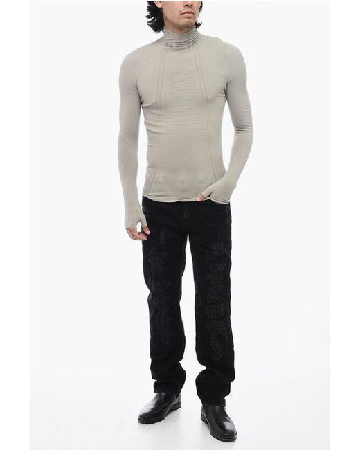 Zegna Gray Stretch Breathable Fabric Tech Sweater for men