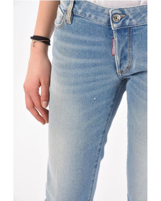 DSquared² Blue Low Rise Jennifer Cropped Denims