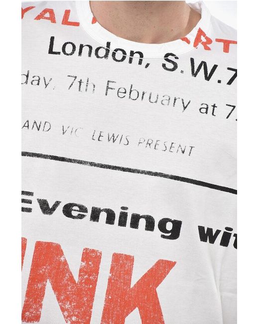 JUNYA WATANABE COMME DES GARCON White Printed Crew-Neck T-Shirt for men