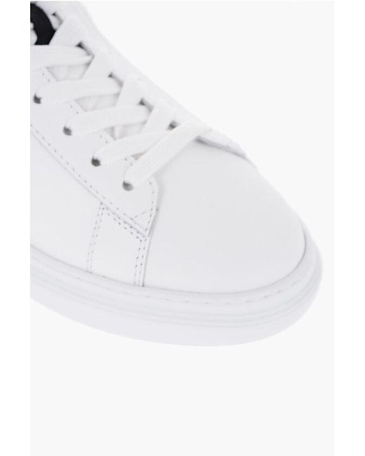 Hogan White Leather Low-Top Sneakers With Contrasting Details for men