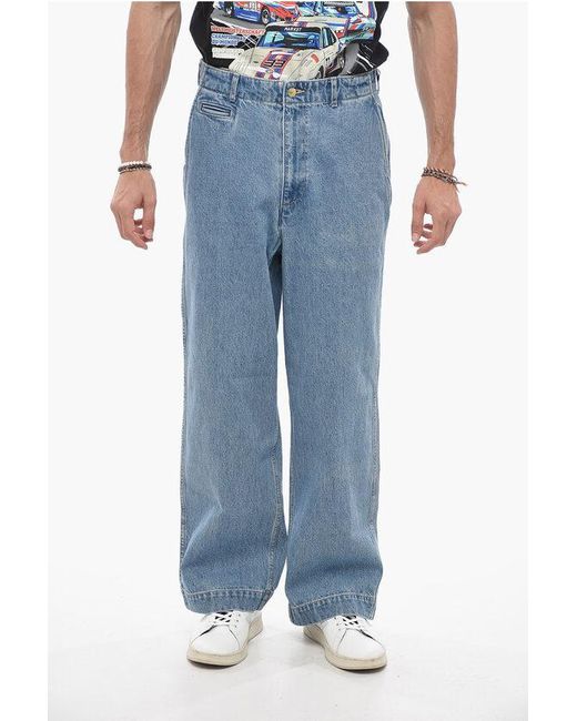 J.Press Blue Low-Waist Wide Leg Jeans 27Cm for men
