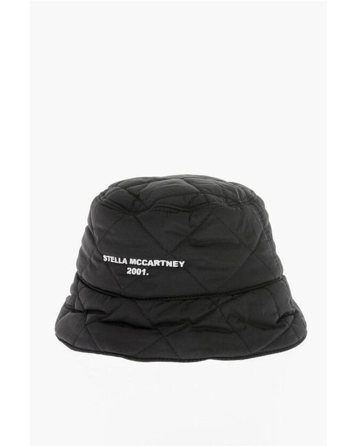 Stella McCartney Black Reversible Quilted Nylon Bucket Hat