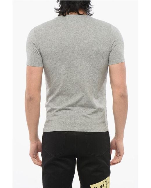 Corneliani Gray Cc Collection Short Sleeved Crewneck T-Shirt for men