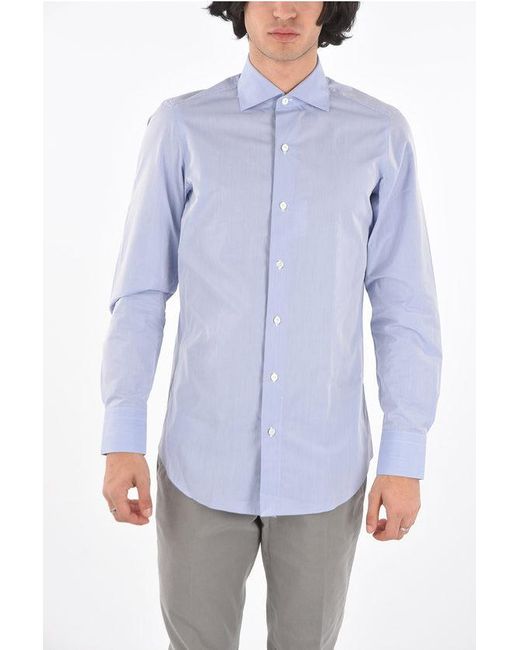 Finamore 1925 Cotton Zante Shirt in Blue for Men | Lyst UK