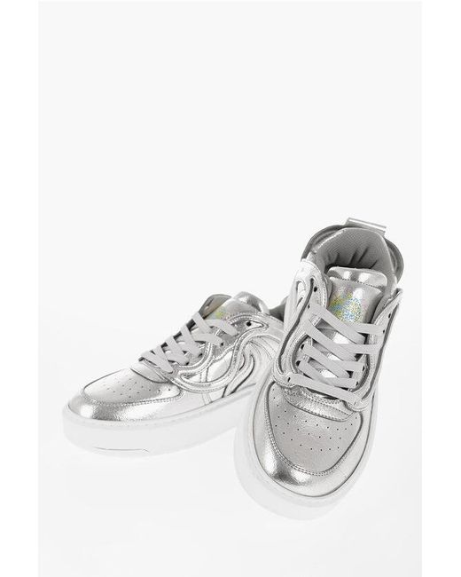 Stella McCartney White Metallic Effect Low-Top Sneakers