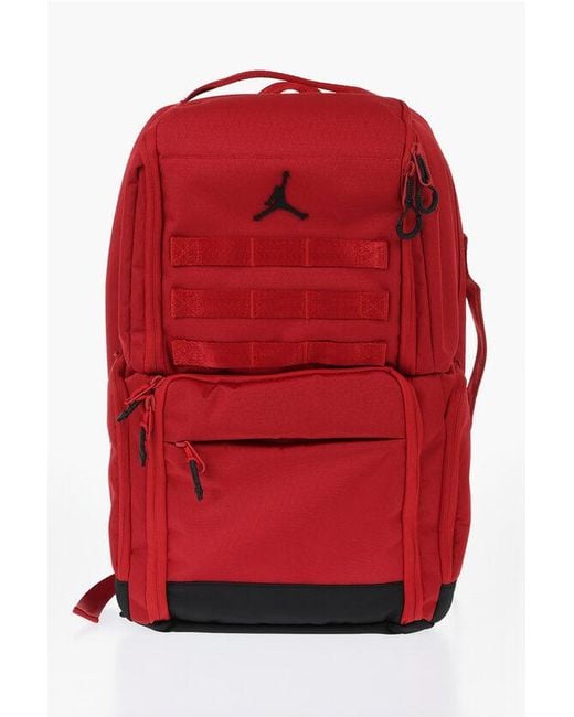 Nike Red Air Jordan Two Tone Collectors Backpack With Embossed Logo