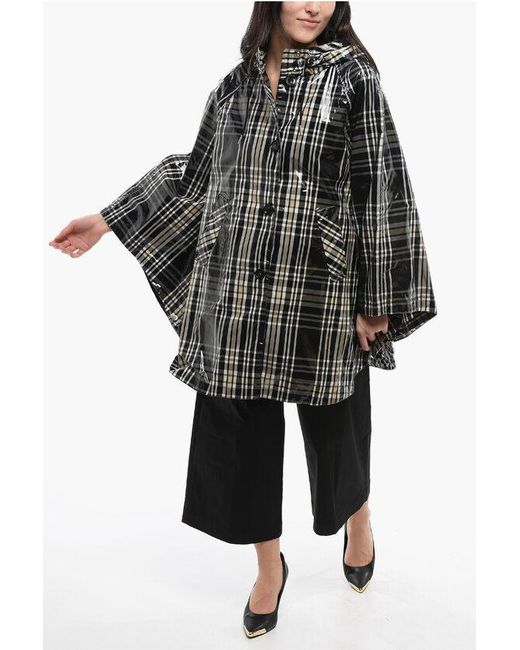 Woolrich Black Checkered Hawthorn Raincoat